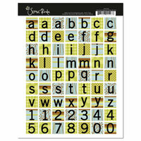 Scenic Route Paper - Ashville Collection - Cardstock Stickers - Blue Square , CLEARANCE