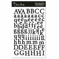 Scenic Route Paper - Cardstock Alphabet Stickers - Happy Valley - Black , CLEARANCE