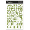 Scenic Route Paper - Cardstock Alphabet Stickers - Happy Valley - Clover, CLEARANCE
