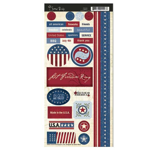 Scenic Route Paper - Liberty Collection - Cardstock Stickers - Liberty, CLEARANCE
