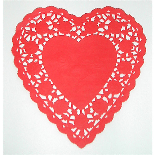 SRM Press Inc. - 6 Inch Red Heart Doilies