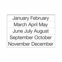 SRM Press Inc. - Stickers - Small Months - Sleek