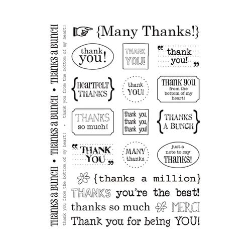 SRM Press Inc. - Card Collection - Stickers - Sentiments - Thank You