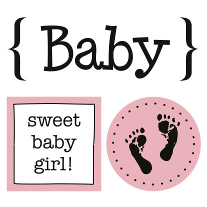 SRM Press Inc. - Card Collection - Stickers - Quick Cards - Baby Girl