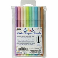 Marvy Uchida - Color In - Markers - Brush Point - Pastel - 10 Pack