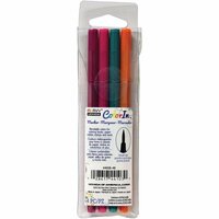 Marvy Uchida - Color In - Markers - Brush Point - Bright - 4 Pack