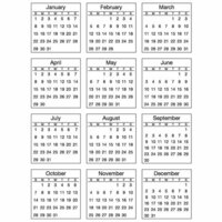 SRM Press Inc. - Stickers - Mini Calendar - Standard