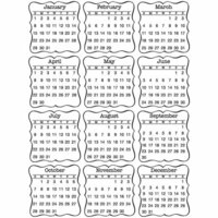 SRM Press Inc. - Stickers - Mini Calendar - Decorative