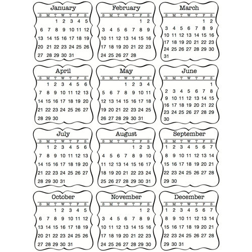 SRM Press Inc. - Stickers - Mini Calendar - Decorative - 2013