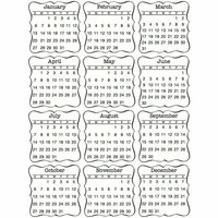 SRM Press Inc. - Stickers - Mini Calendar - Decorative - 2013