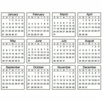 SRM Press Inc. - Stickers - Tiny Calendars - 2013
