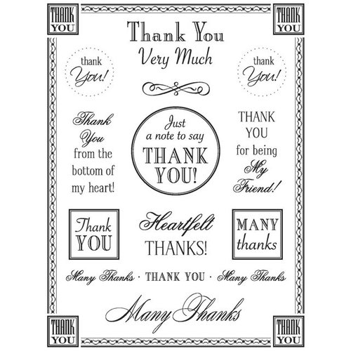 SRM Press Inc. - Card Collection - Stickers - Fancy Sentiments - Thanks