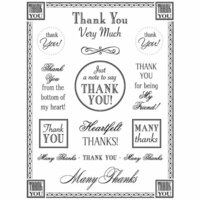 SRM Press Inc. - Card Collection - Stickers - Fancy Sentiments - Thanks