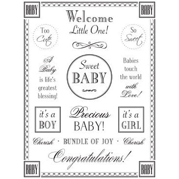 SRM Press Inc. - Card Collection - Stickers - Fancy Sentiments - Baby