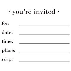 SRM Press Inc. - Stickers - You're Invited - Blank Invite