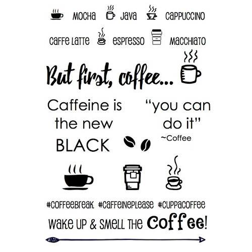 SRM Press - Clear Acrylic Stamps - Coffee Plans