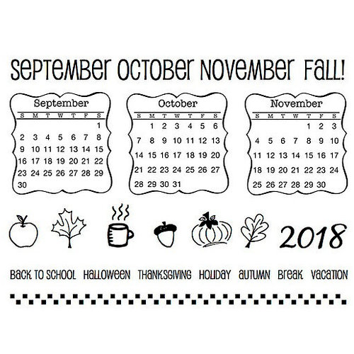 SRM Press - Clear Acrylic Stamps - Fall Plans