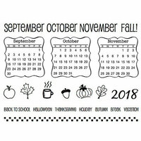 SRM Press - Clear Acrylic Stamps - Fall Plans