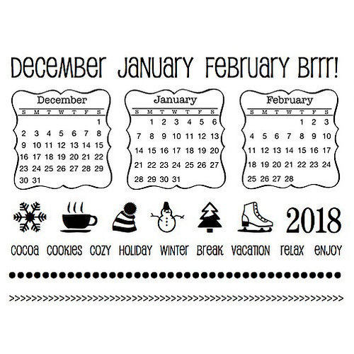 SRM Press - Clear Acrylic Stamps - Winter Plans