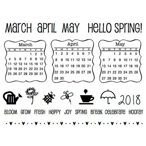 SRM Press - Clear Acrylic Stamps - Spring Plans