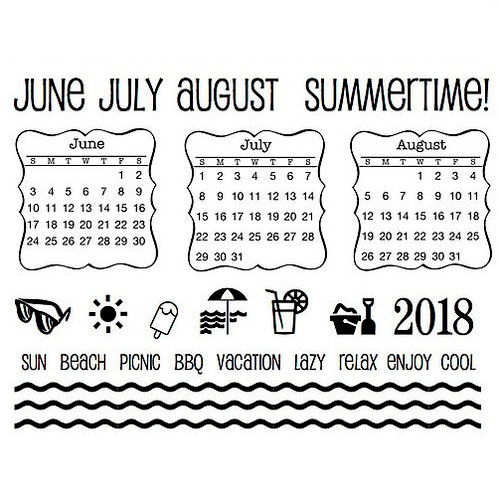 SRM Press - Clear Acrylic Stamps - Summer Plans