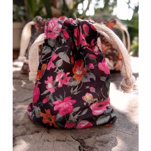 SRM Press - Floral Bags - Black and Pink