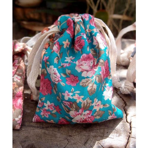 SRM Press - Floral Bags - Turquoise