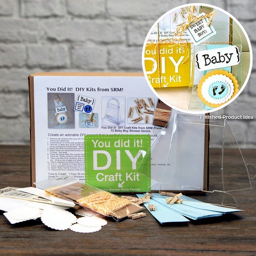 SRM Press Inc. - DIY Craft Kit - Baby Boy Clear Shower Purse