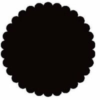 SRM Press Inc. - Punched Pieces - Medium Scalloped Circle - Black