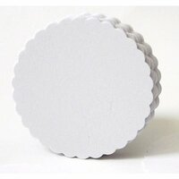 SRM Press Inc. - Punched Pieces - Small Scalloped Circle - White