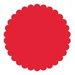 SRM Press Inc. - Punched Pieces - Small Scalloped Circle - Red