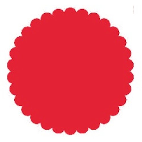 SRM Press Inc. - Punched Pieces - Medium Scalloped Circle - Red