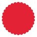 SRM Press Inc. - Punched Pieces - Medium Scalloped Circle - Red