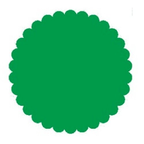SRM Press Inc. - Punched Pieces - Small Scalloped Circle - Green