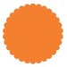 SRM Press Inc. - Punched Pieces - Medium Scalloped Circle - Orange