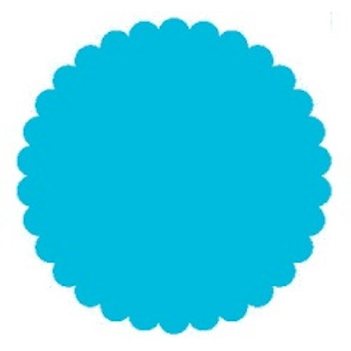 SRM Press Inc. - Punched Pieces - Medium Scalloped Circle - Teal