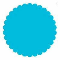 SRM Press Inc. - Punched Pieces - Large Scalloped Circle - Teal