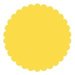 SRM Press Inc. - Punched Pieces - Medium Scalloped Circle - Yellow