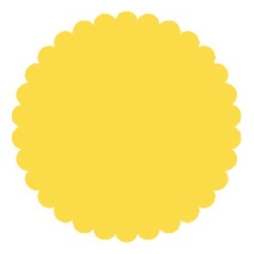 SRM Press Inc. - Punched Pieces - Large Scalloped Circle - Yellow