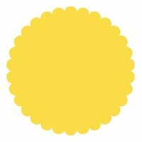 SRM Press Inc. - Punched Pieces - Large Scalloped Circle - Yellow
