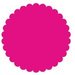 SRM Press Inc. - Punched Pieces - Small Scalloped Circle - Hot Pink