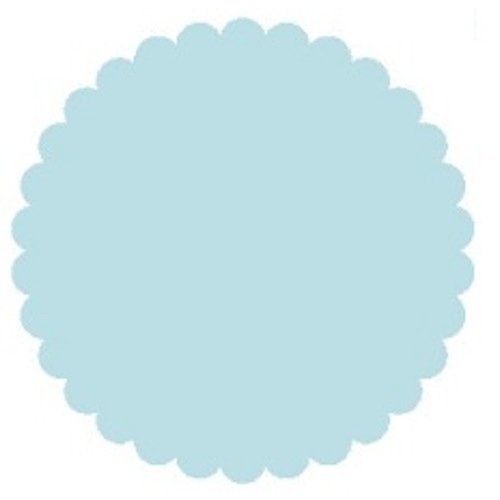 SRM Press Inc. - Punched Pieces - Small Scalloped Circle - Baby Blue