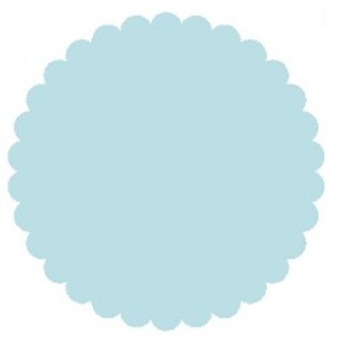 SRM Press Inc. - Punched Pieces - Large Scalloped Circle - Baby Blue