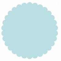SRM Press Inc. - Punched Pieces - Large Scalloped Circle - Baby Blue