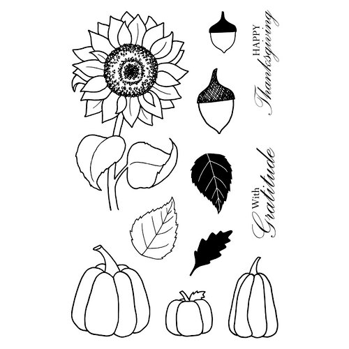 SRM Press - Jane's Doodles Stamp - Autumn Blessings
