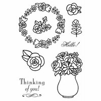 SRM Press - Jane's Doodles Stamp - Floral Hello