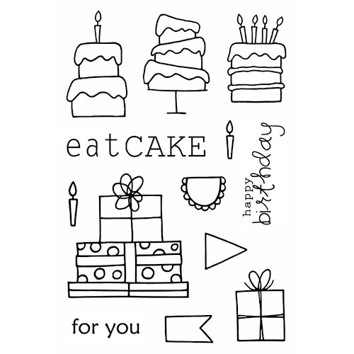 SRM Press - Jane's Doodles Stamp - Eat Cake