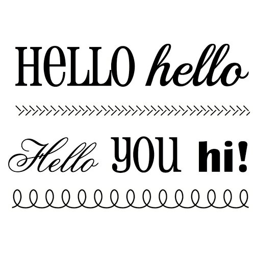 SRM Press - Clear Acrylic Stamps - Big Hello