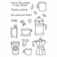 SRM Press - Jane's Doodles Stamp - Coffee Time