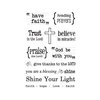 SRM Press - Clear Acrylic Stamps - Words of Faith